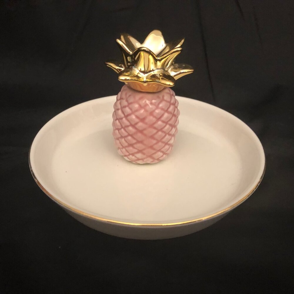 Ceramic Pineapple Jewelry Holder